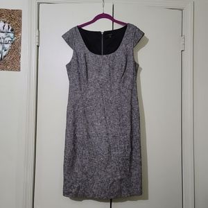 Ann Taylor Tweed Like Dress with Cap Sleeve